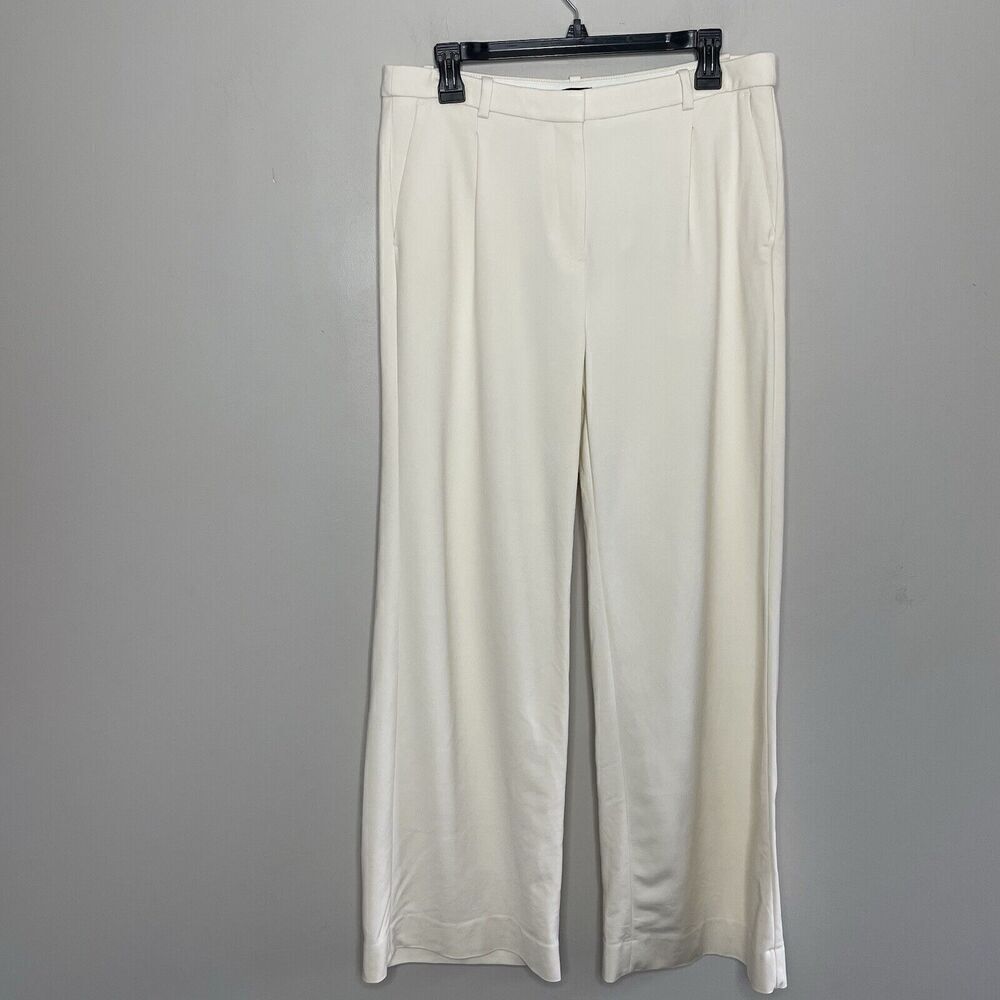J.CREW Pants Women 12 Wide-Leg Essential NEW Cream City Twill BZ289